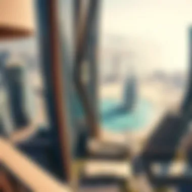 Stunning aerial view of Palm View Tower showcasing its unique architectural design