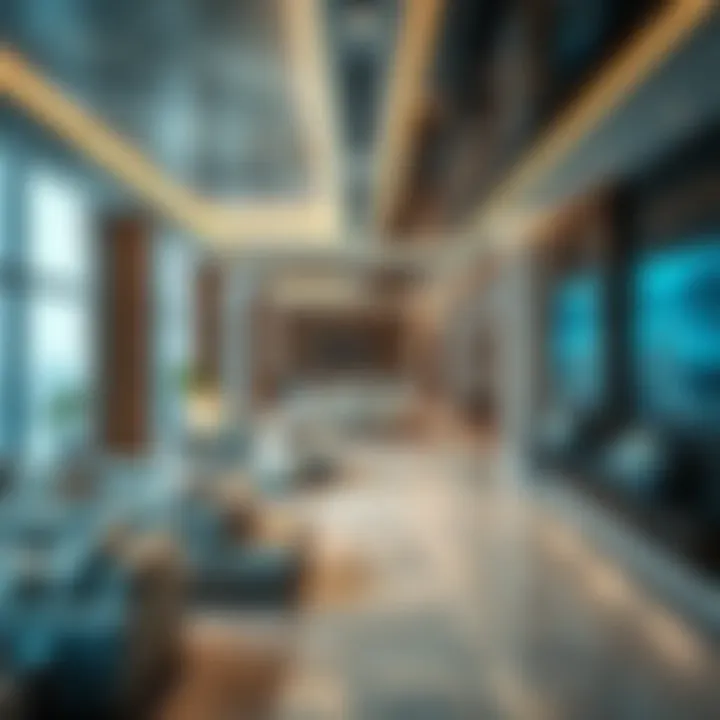 Luxurious interior of a residence in Palm View Tower highlighting modern amenities