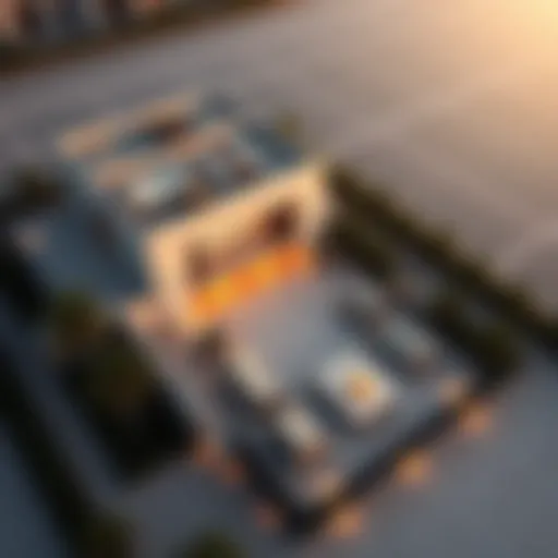 Aerial view of Qusais House showcasing architectural elegance