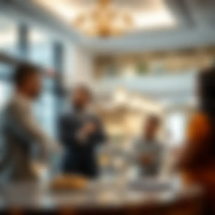 Investors discussing potential opportunities at Qusais House