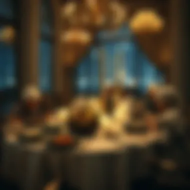 Lavish Iftar Dining Experience in Dubai A luxurious dining setup showcasing traditional Iftar dishes in a lavish Dubai setting