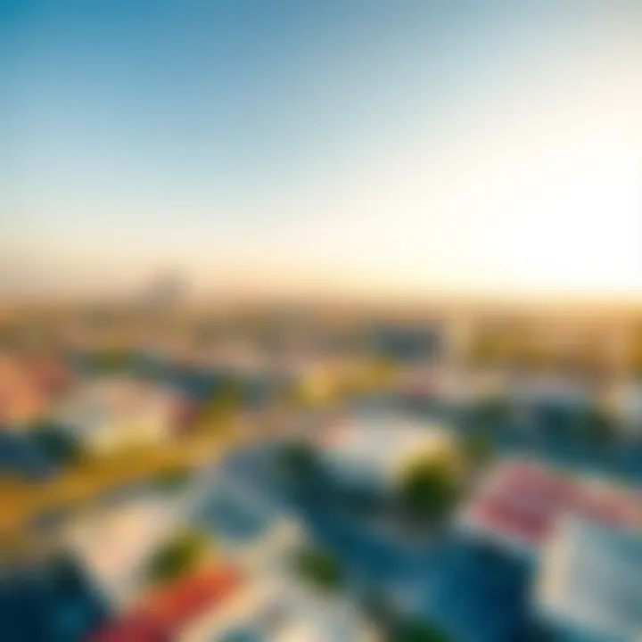 Aerial view of the surrounding neighborhood of Sadaf Business Center