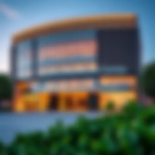 Sadaf Business Center exterior view showcasing modern architecture