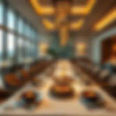 Exquisite dining setup reflecting rich culinary experiences at St. Regis Saadiyat