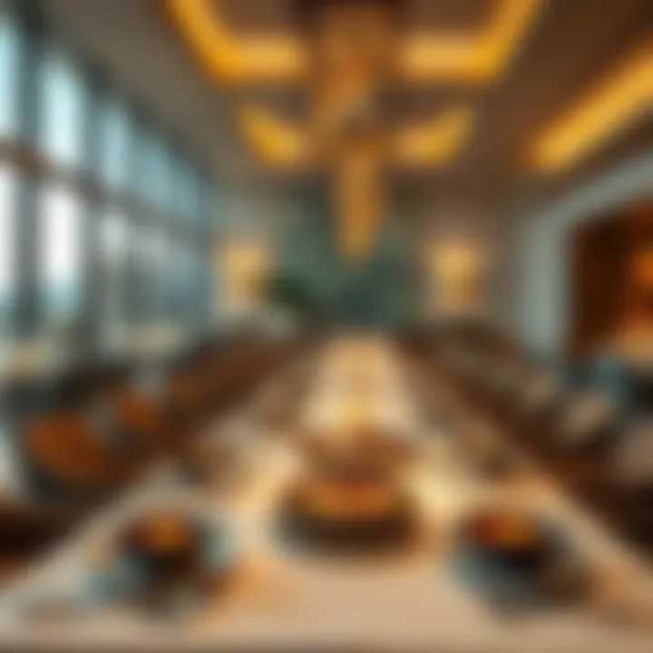 Exquisite dining setup reflecting rich culinary experiences at St. Regis Saadiyat