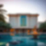 Majestic exterior of the St. Regis Saadiyat showcasing architectural elegance