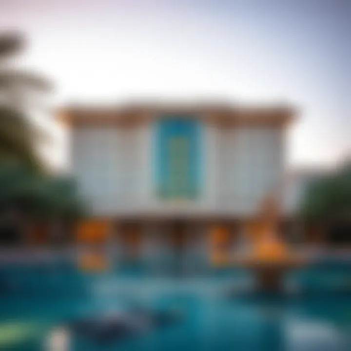 Majestic exterior of the St. Regis Saadiyat showcasing architectural elegance