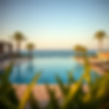 Luxurious Pool Oasis at St. Regis Saadiyat Luxurious pool area with stunning ocean views at St. Regis Saadiyat