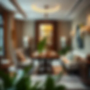 Dining in Style: A Fusion of Cultures Elegant dining space with a blend of contemporary and heritage-inspired furniture