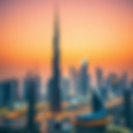 The Burj Khalifa towering over Dubai's skyline