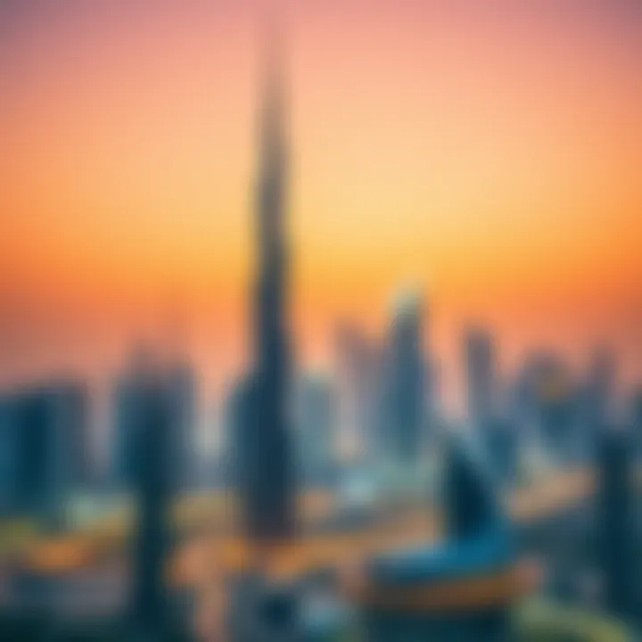 The Burj Khalifa towering over Dubai's skyline