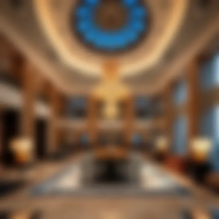 Luxurious lobby of The Ritz-Carlton, DIFC