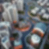 Stunning aerial view of Tilal Swaihan showcasing its urban development