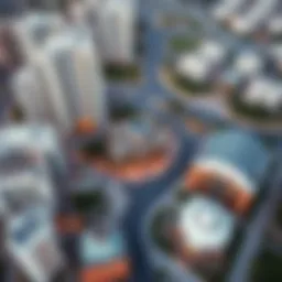 Stunning aerial view of Tilal Swaihan showcasing its urban development