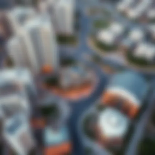 Stunning aerial view of Tilal Swaihan showcasing its urban development
