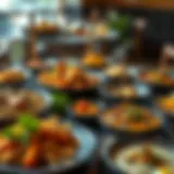 A vibrant spread of traditional Emirati dishes showcasing rich flavors.