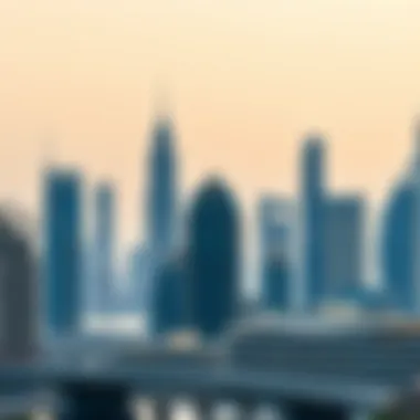Dubai Skyline: A View of Opportunity Luxurious Dubai skyline with iconic buildings