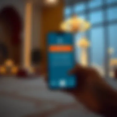 Prayer time notification on a smartphone