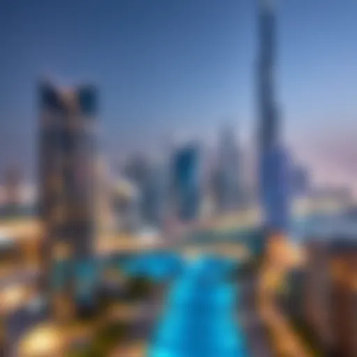 Dubai skyline with real estate developments
