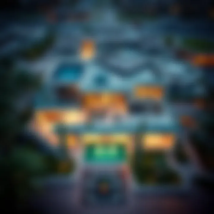 Aerial view of a luxury property in Dubai