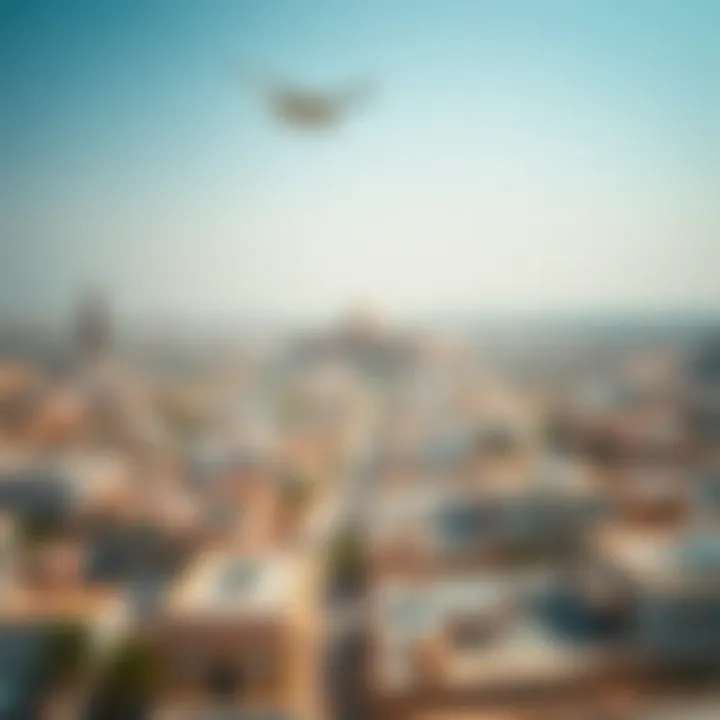 Aerial view of Satwa showcasing its unique architecture and layout