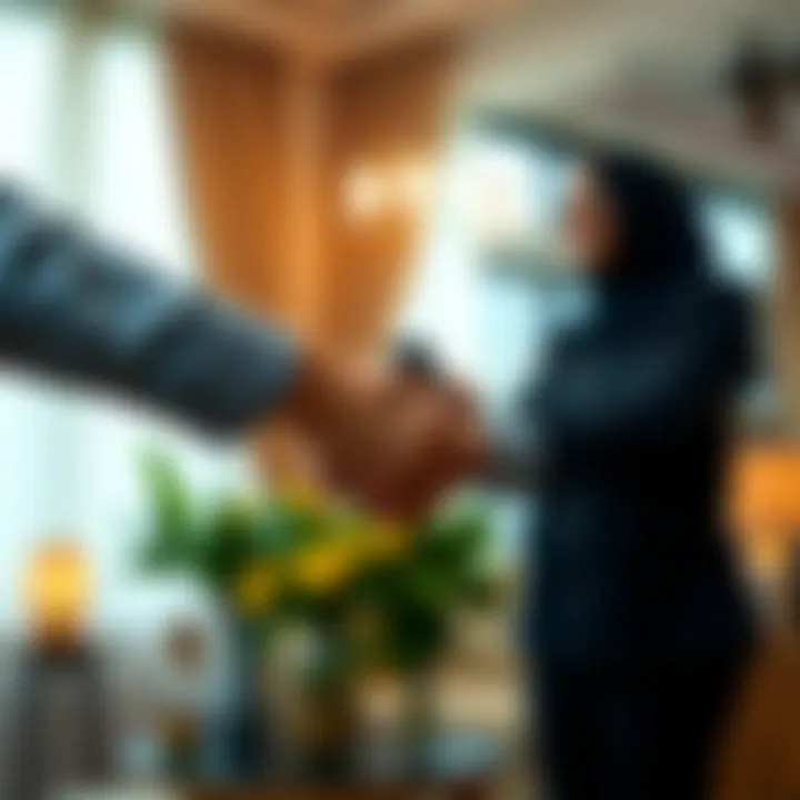 A handshake symbolizing tenant-landlord agreement