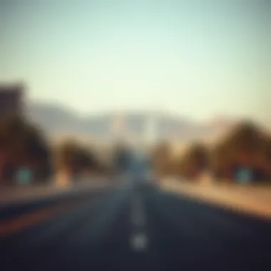 A scenic road in Dubai symbolizing travel