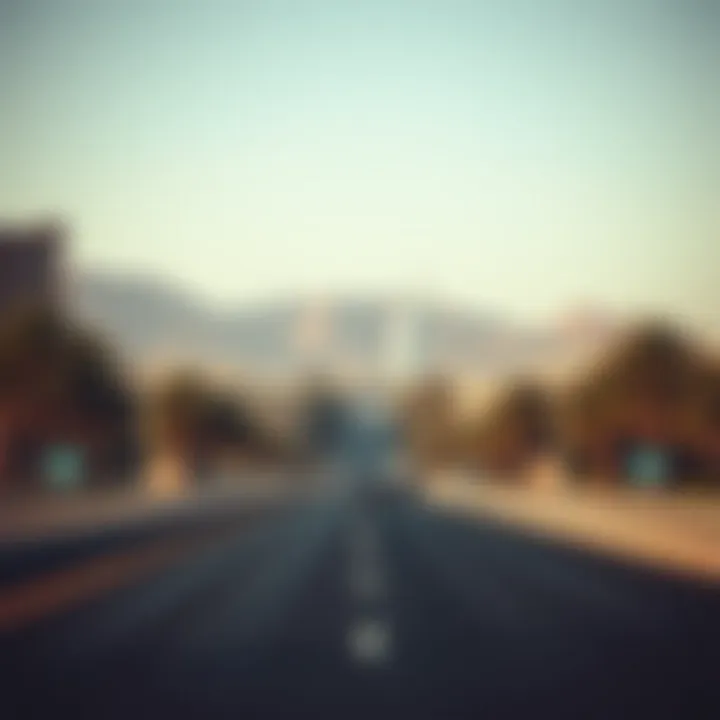 A scenic road in Dubai symbolizing travel