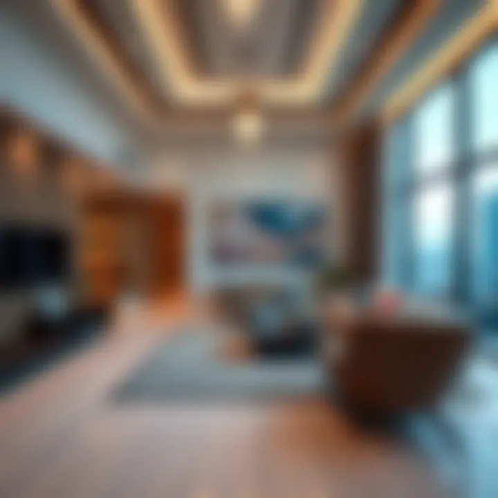 Luxurious apartment interiors in WestZone Al Mina