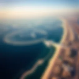 Aerial view of Jebel Ali coastline showcasing wind patterns