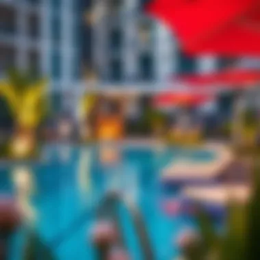 Community amenities including a pool and recreation area at Zaytouna Residence