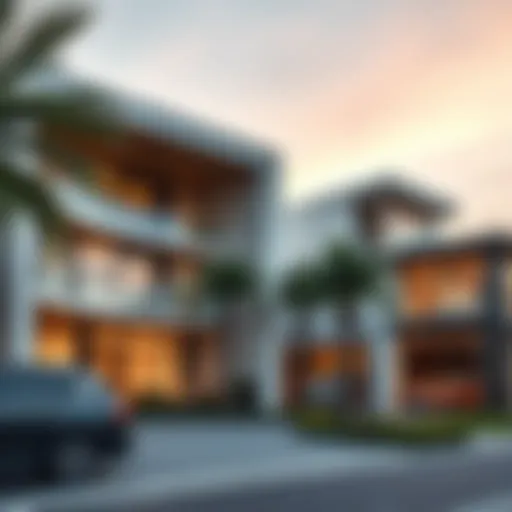Stunning exterior view of Zaytouna Residence showcasing modern architectural lines