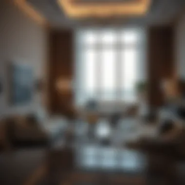 Luxurious interior space with contemporary furnishings at Zaytouna Residence